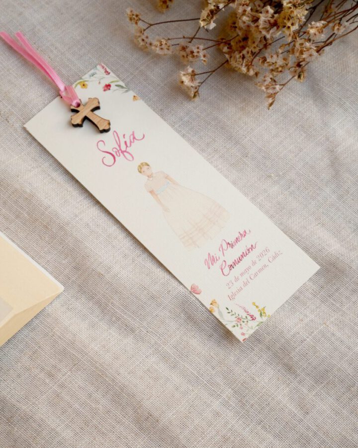 Recordatorio-primera-comunion-niña-lazo-y-cruz